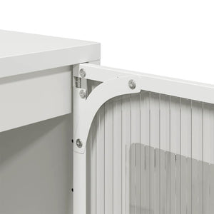 Highboard Λευκό 68x39x123 cm Ατσάλι