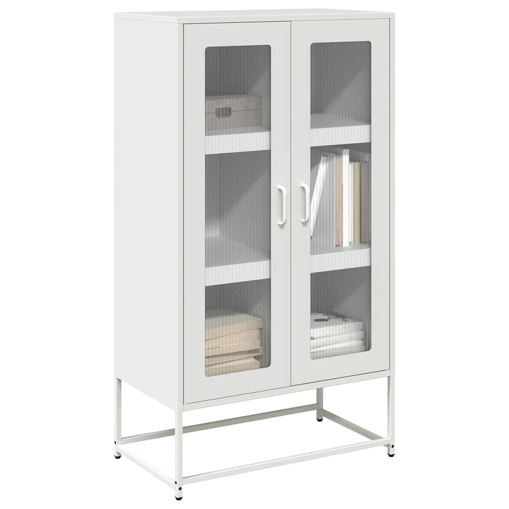 Highboard Λευκό 68x39x123 cm Ατσάλι
