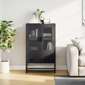 Ντουλάπι Μαύρο 68x39x111,5 εκ. από Χάλυβα - Pakobazaar
