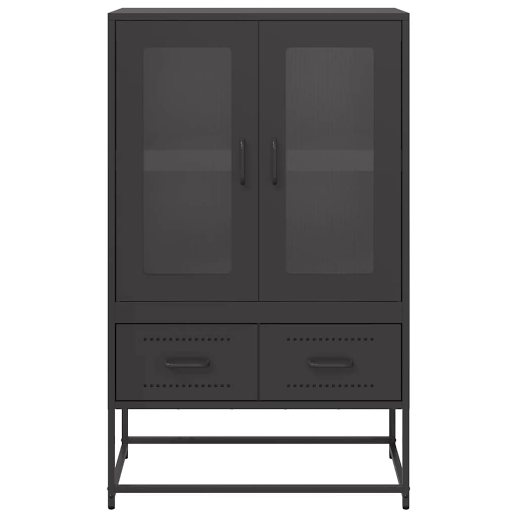 Ντουλάπι Μαύρο 68x39x111,5 εκ. από Χάλυβα - Pakobazaar