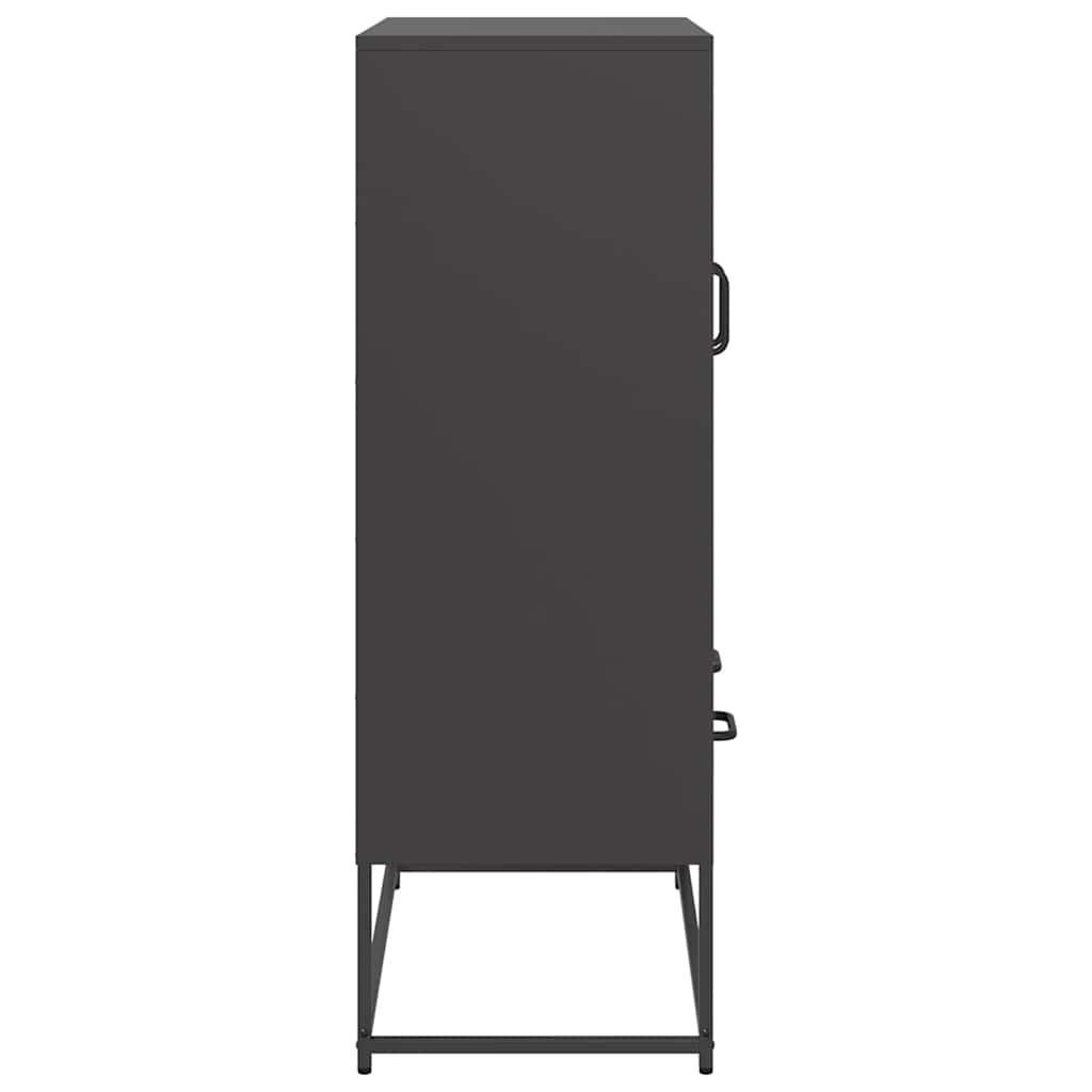 Ντουλάπι Μαύρο 68x39x111,5 εκ. από Χάλυβα - Pakobazaar