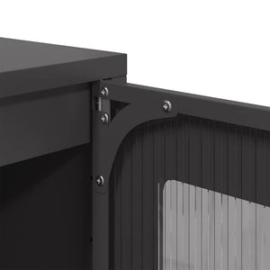 Ντουλάπι Μαύρο 68x39x111,5 εκ. από Χάλυβα - Pakobazaar