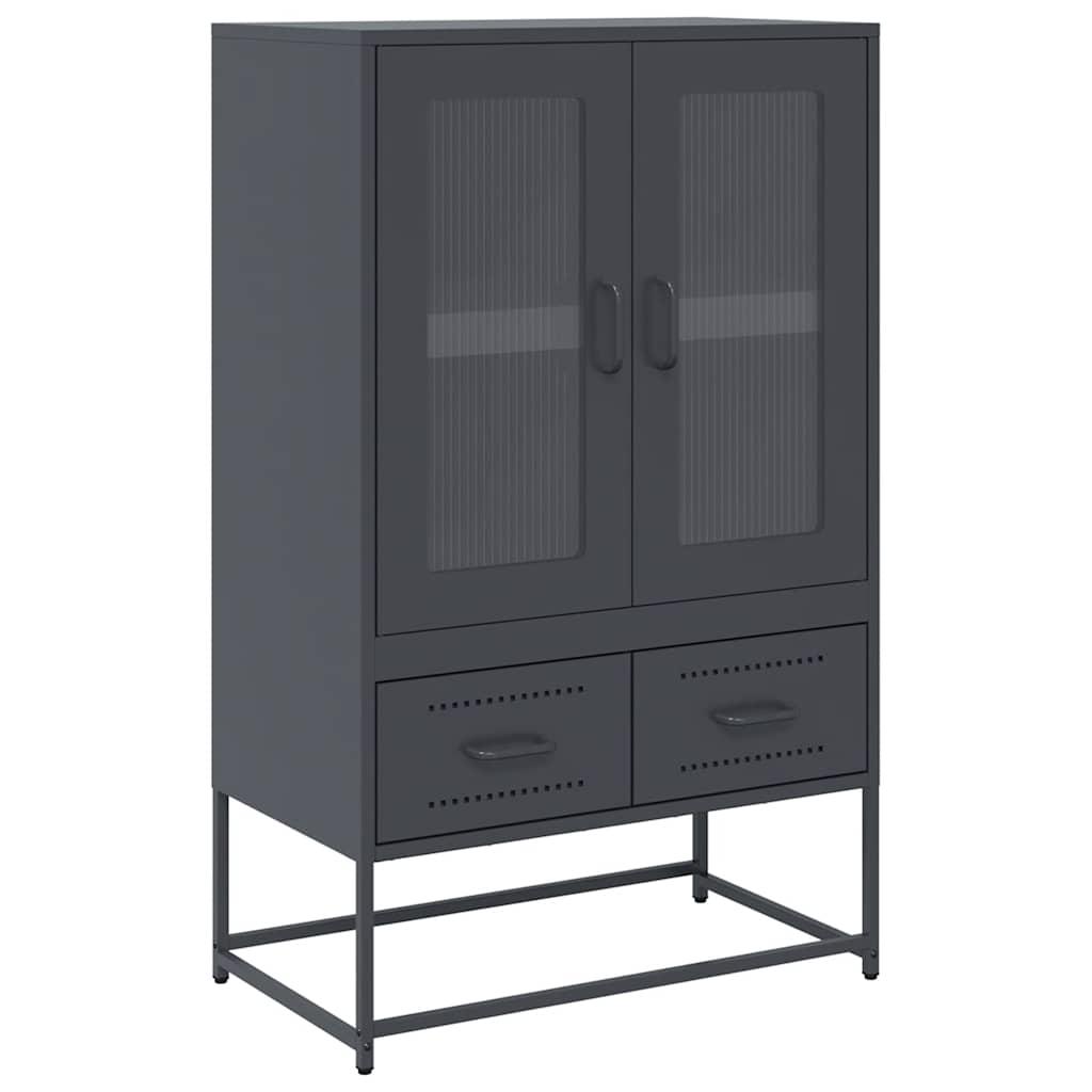 Ντουλάπι Ανθρακί 68x39x111,5 εκ. από Χάλυβα