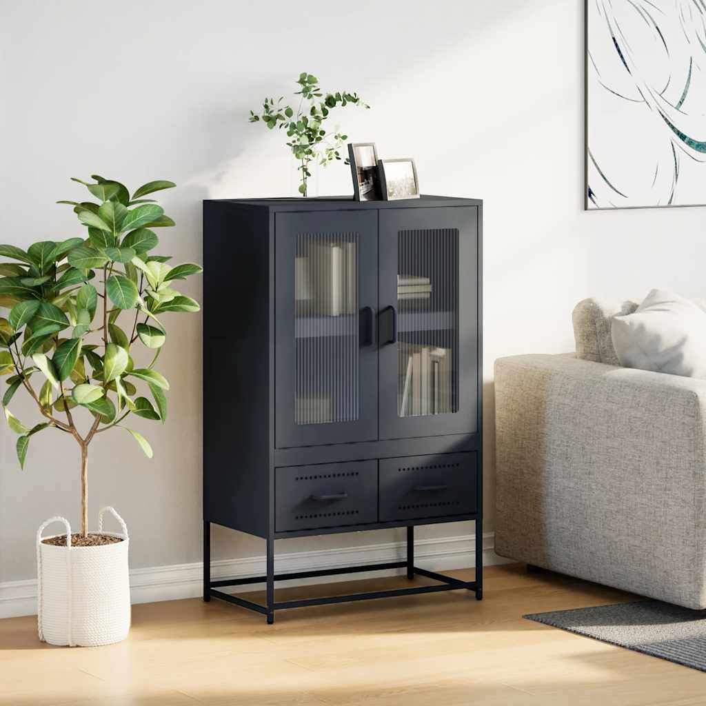 Ντουλάπι Ανθρακί 68x39x111,5 εκ. από Χάλυβα