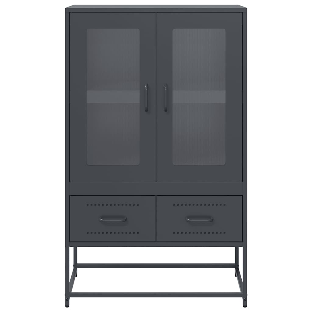 Ντουλάπι Ανθρακί 68x39x111,5 εκ. από Χάλυβα