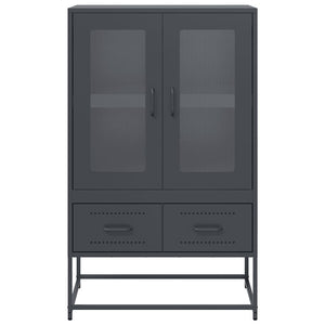 Ντουλάπι Ανθρακί 68x39x111,5 εκ. από Χάλυβα