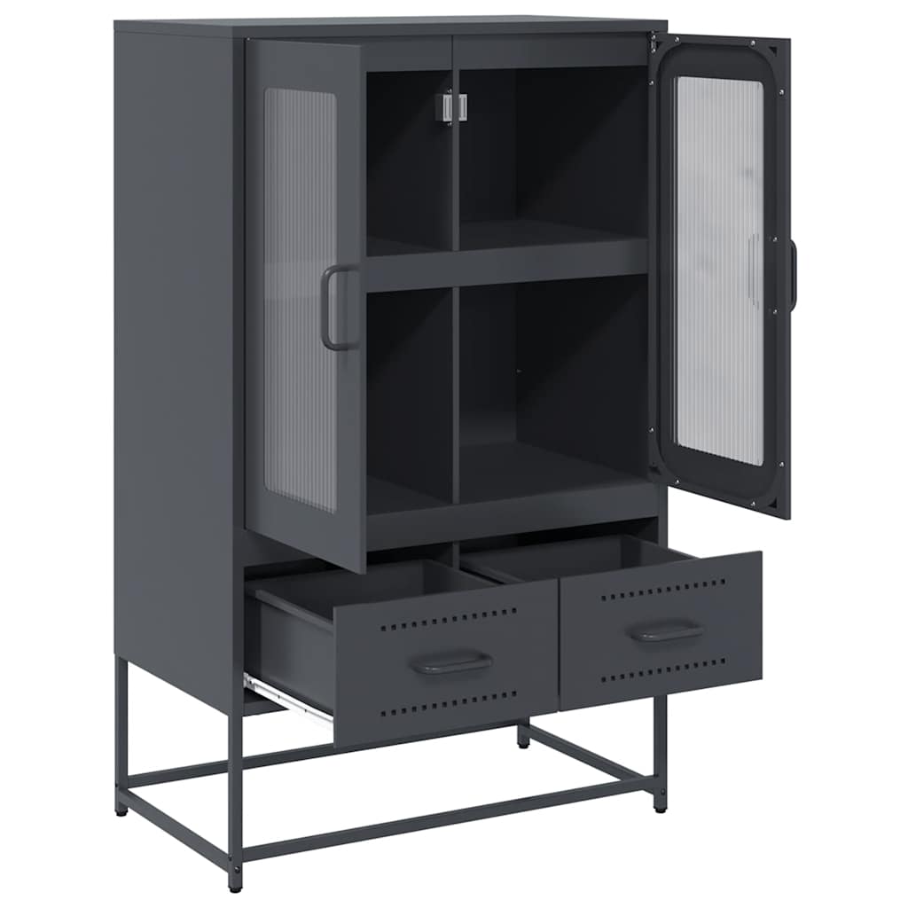 Ντουλάπι Ανθρακί 68x39x111,5 εκ. από Χάλυβα