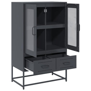Ντουλάπι Ανθρακί 68x39x111,5 εκ. από Χάλυβα