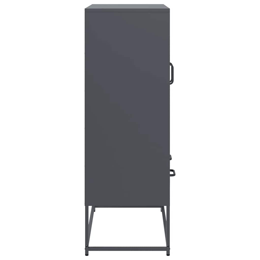 Ντουλάπι Ανθρακί 68x39x111,5 εκ. από Χάλυβα
