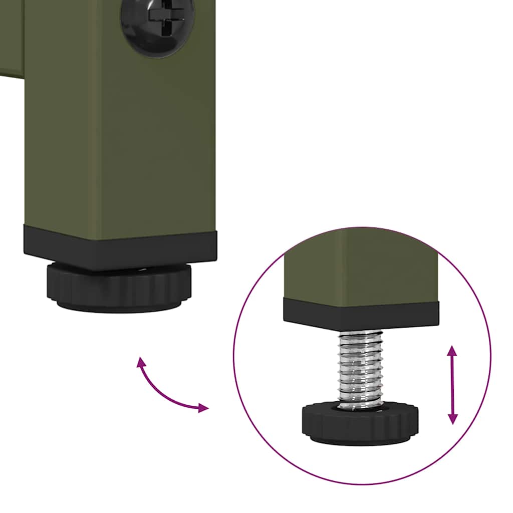 Ντουλάπι Πράσινο Λαδί 68x39x111,5 εκ. από Ατσάλι
