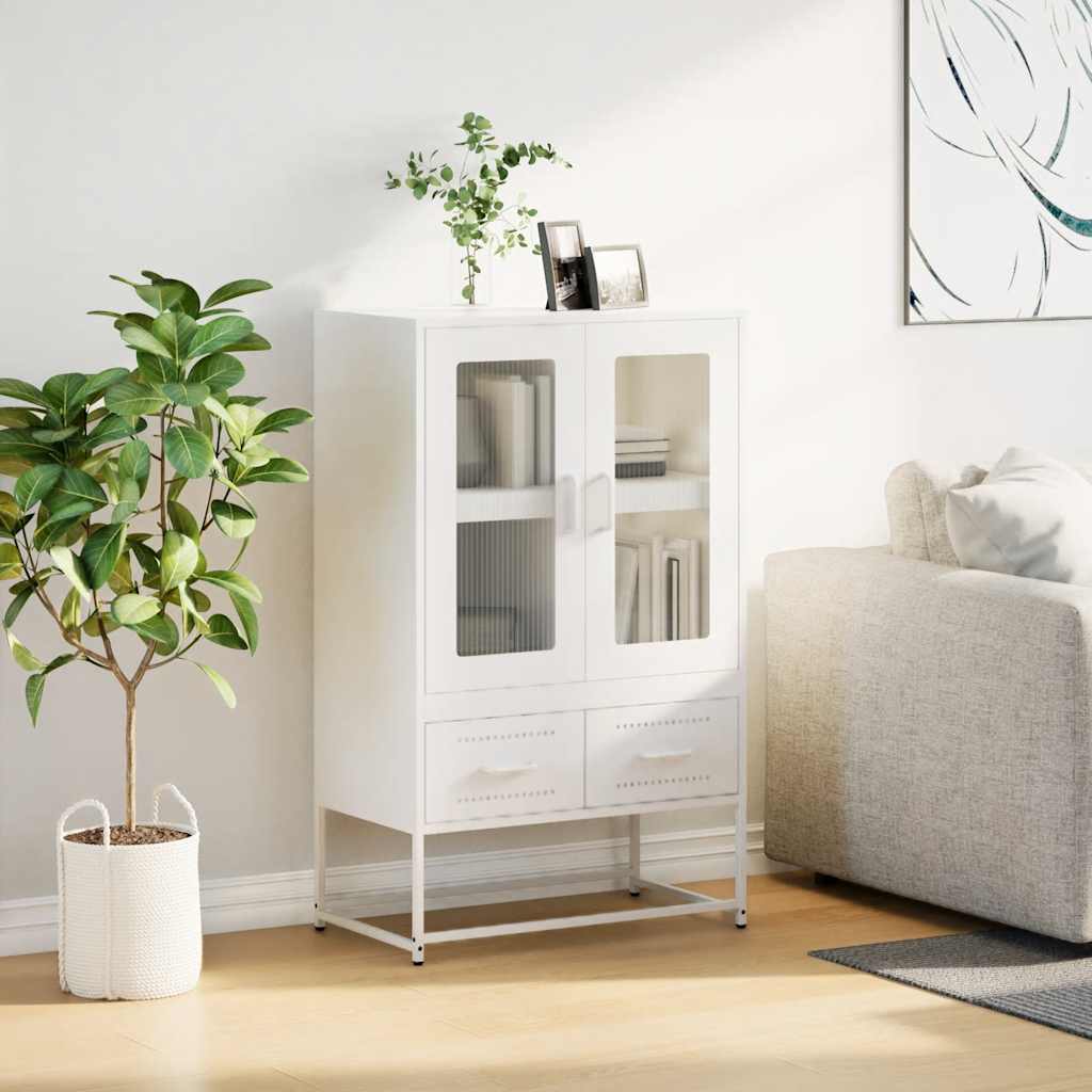 Ντουλάπι Λευκό 68x39x111,5 εκ. από Χάλυβα - Pakobazaar