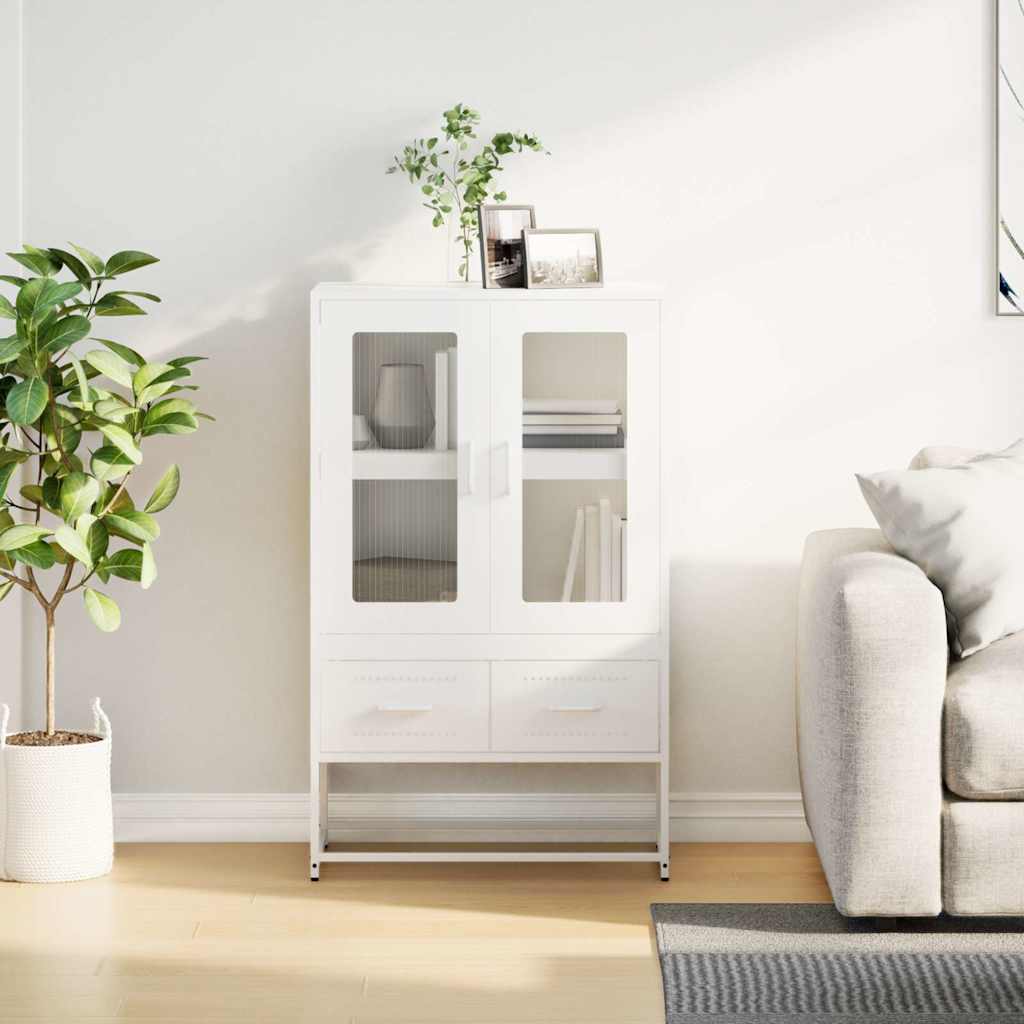 Ντουλάπι Λευκό 68x39x111,5 εκ. από Χάλυβα - Pakobazaar