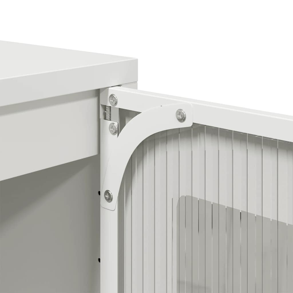 Ντουλάπι Λευκό 68x39x111,5 εκ. από Χάλυβα - Pakobazaar