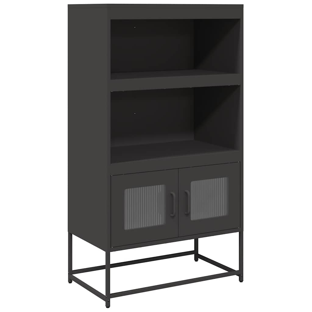 Highboard Μαύρο 68x39x123 cm Χάλυβας