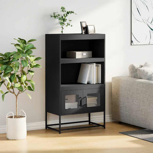 Highboard Μαύρο 68x39x123 cm Χάλυβας