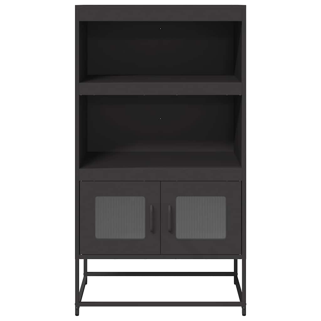 Highboard Μαύρο 68x39x123 cm Χάλυβας