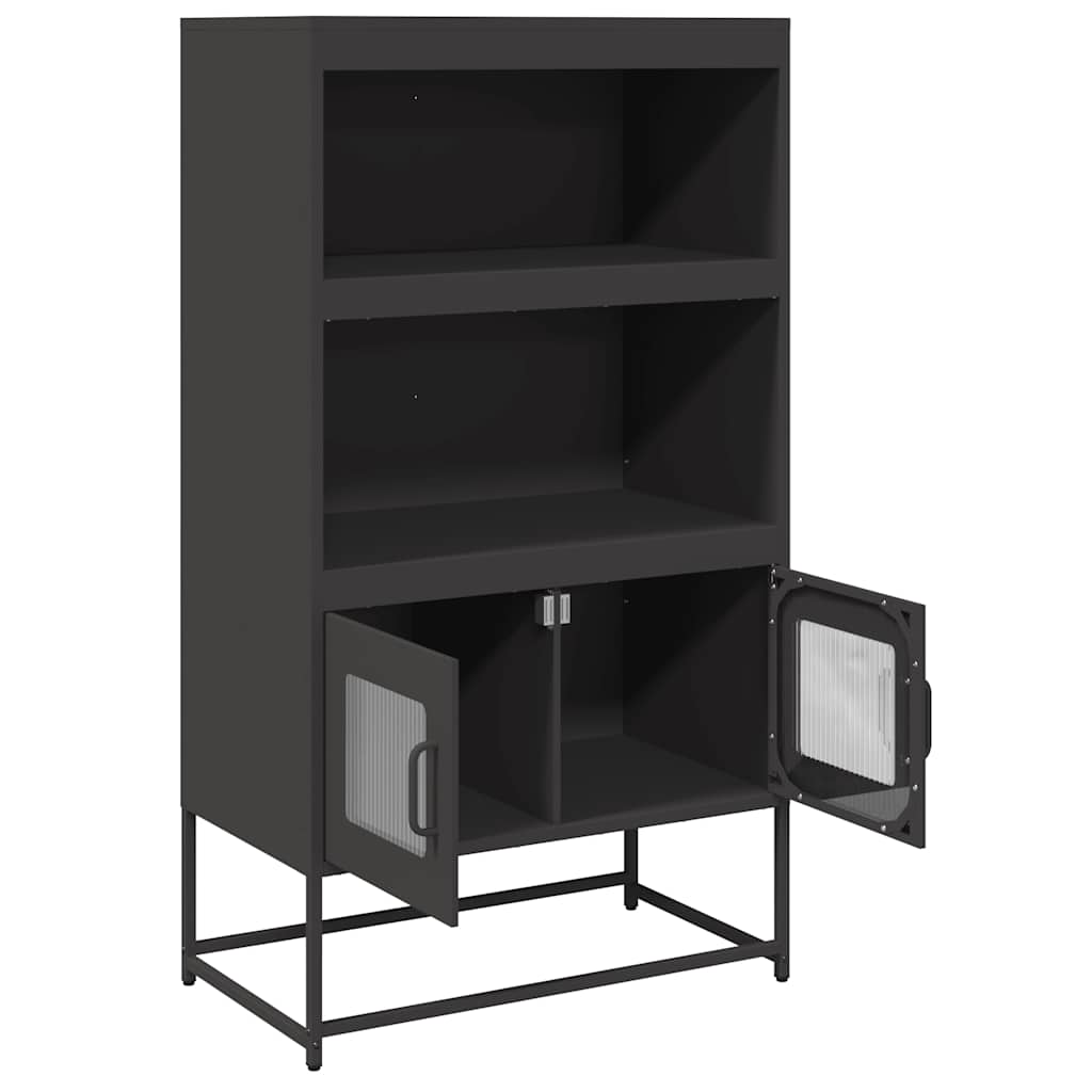 Highboard Μαύρο 68x39x123 cm Χάλυβας