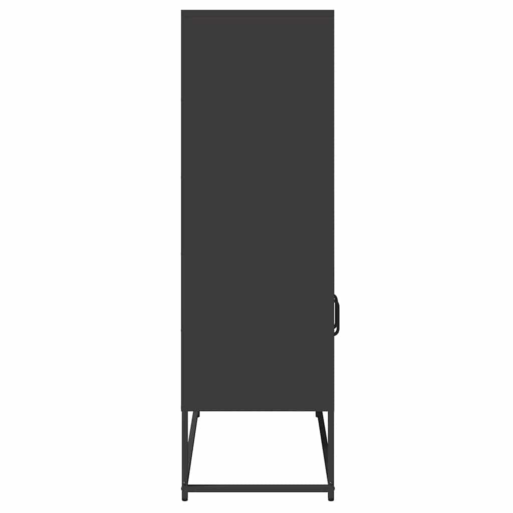 Highboard Μαύρο 68x39x123 cm Χάλυβας