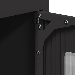 Highboard Μαύρο 68x39x123 cm Χάλυβας