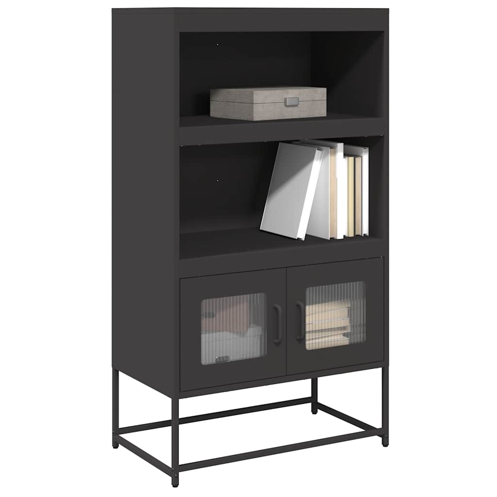 Highboard Μαύρο 68x39x123 cm Χάλυβας