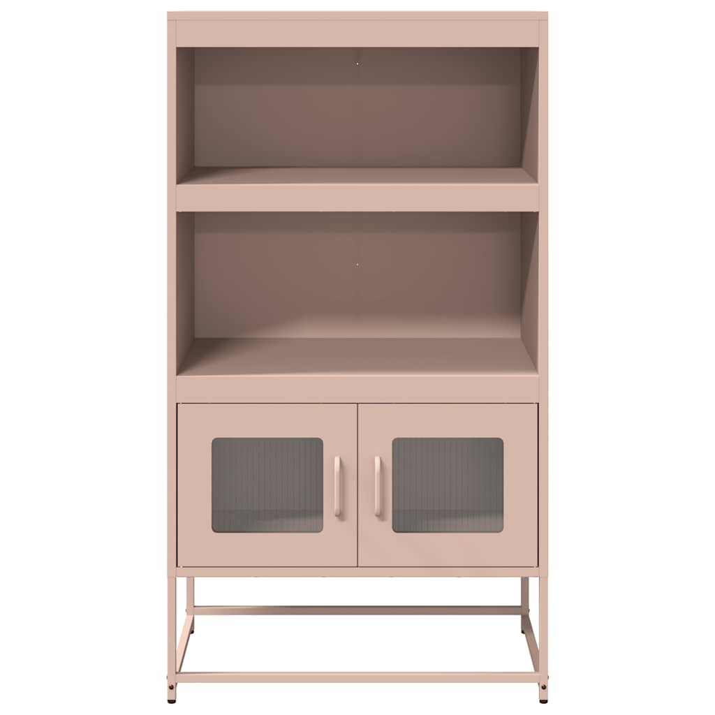 Highboard Ροζ 68x39x123 cm Ατσάλι - Pakobazaar