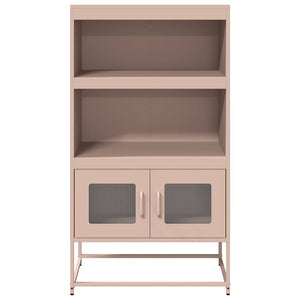 Highboard Ροζ 68x39x123 cm Ατσάλι - Pakobazaar