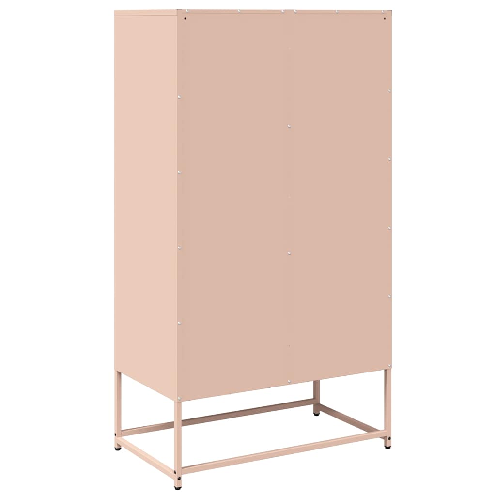 Highboard Ροζ 68x39x123 cm Ατσάλι - Pakobazaar