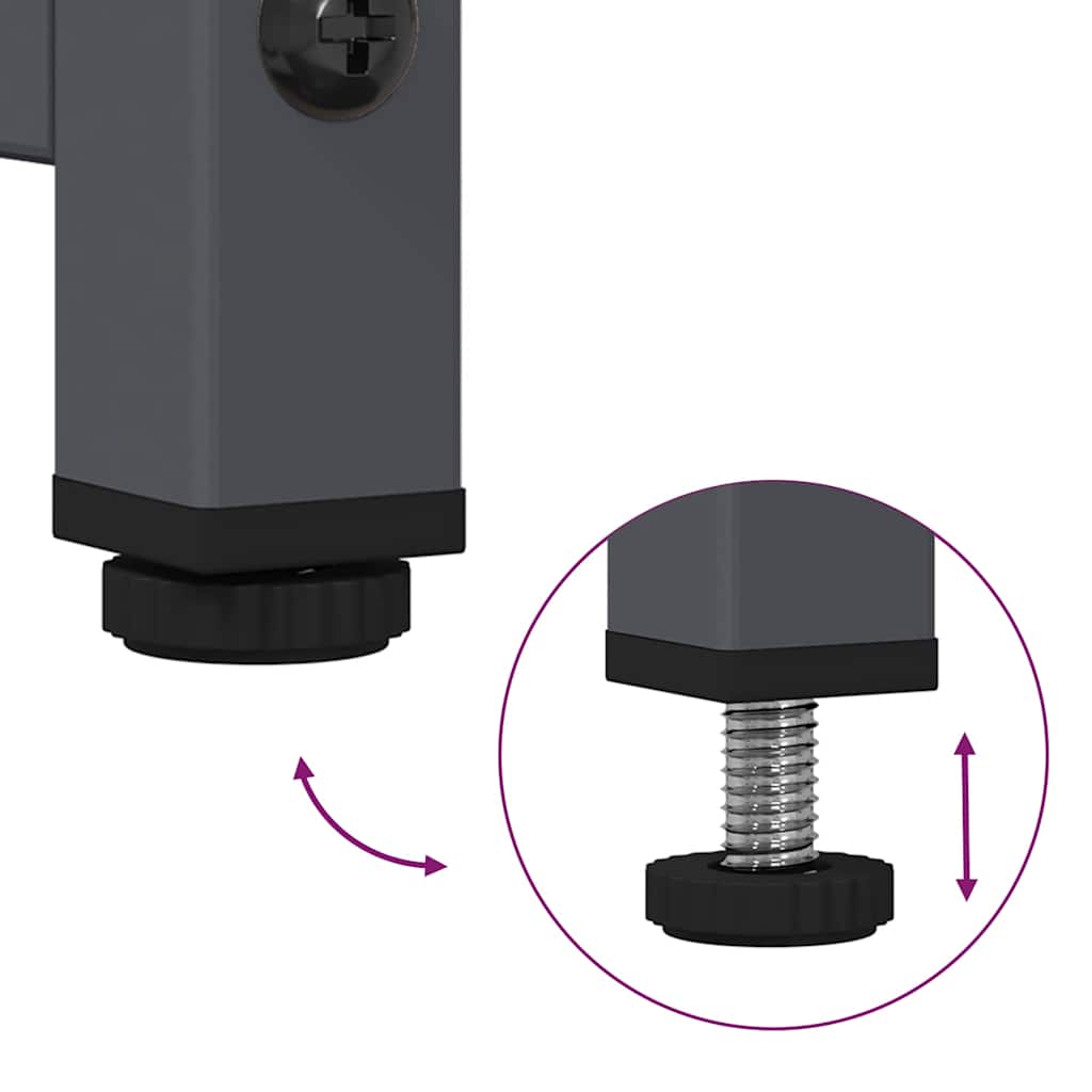 Highboard Ανθρακί 68x39x123 cm Χάλυβας - Pakobazaar