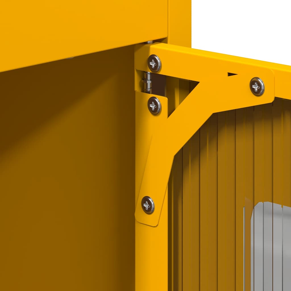 Highboard Μουστάρδα κίτρινη 68x39x123 cm Χάλυβας