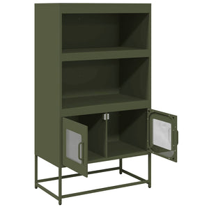 Highboard Ελαιοπράσινο 68x39x123 cm Ατσάλι