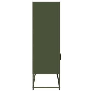 Highboard Ελαιοπράσινο 68x39x123 cm Ατσάλι