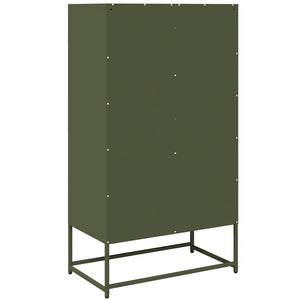Highboard Ελαιοπράσινο 68x39x123 cm Ατσάλι