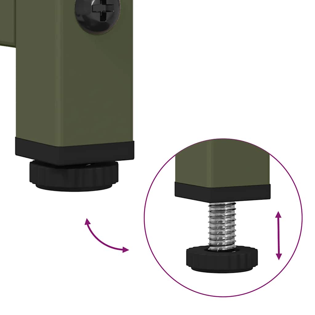 Highboard Ελαιοπράσινο 68x39x123 cm Ατσάλι