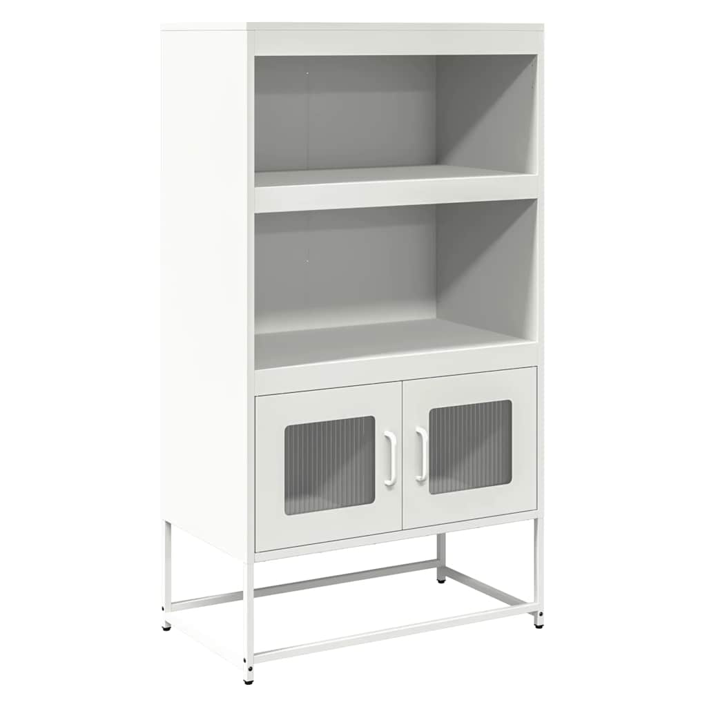 Highboard Λευκό 68x39x123 cm Ατσάλι