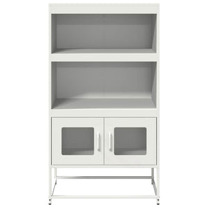 Highboard Λευκό 68x39x123 cm Ατσάλι