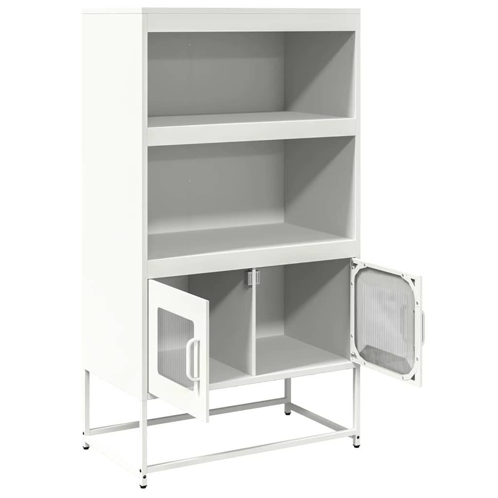 Highboard Λευκό 68x39x123 cm Ατσάλι