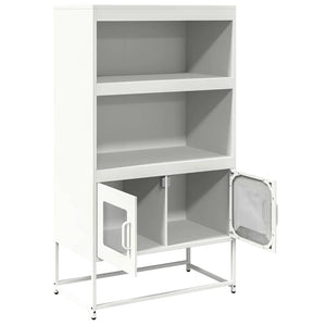 Highboard Λευκό 68x39x123 cm Ατσάλι