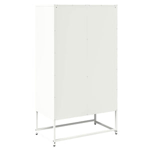 Highboard Λευκό 68x39x123 cm Ατσάλι