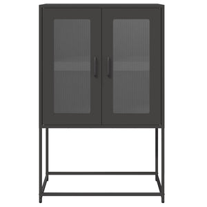 Highboard Μαύρο 68x39x107 cm Ατσάλι - Pakobazaar