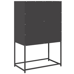 Highboard Μαύρο 68x39x107 cm Ατσάλι - Pakobazaar