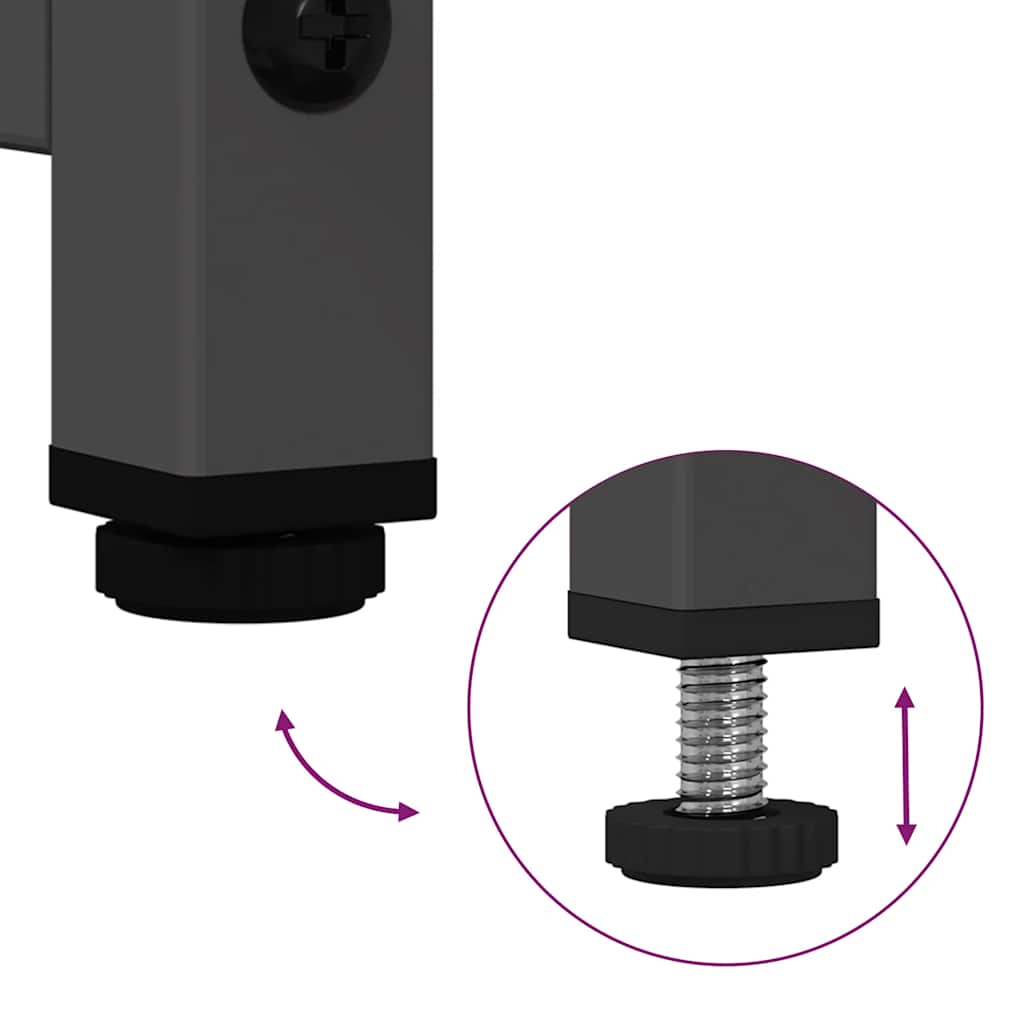 Highboard Μαύρο 68x39x107 cm Ατσάλι - Pakobazaar
