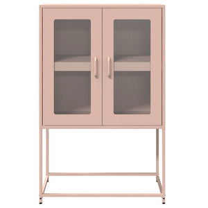 Highboard Ροζ 68x39x107 cm Ατσάλι - Pakobazaar