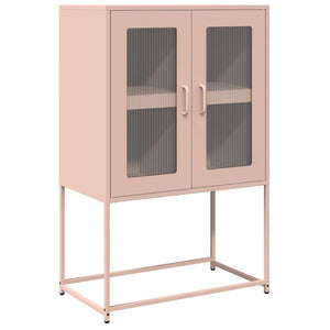 Highboard Ροζ 68x39x107 cm Ατσάλι - Pakobazaar
