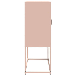 Highboard Ροζ 68x39x107 cm Ατσάλι - Pakobazaar