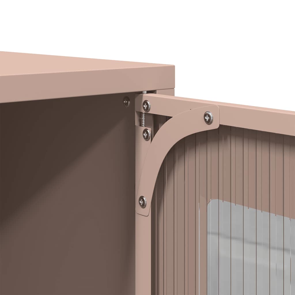 Highboard Ροζ 68x39x107 cm Ατσάλι - Pakobazaar