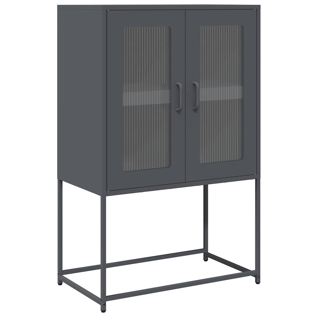 Highboard Ανθρακί 68x39x107 cm Χάλυβας