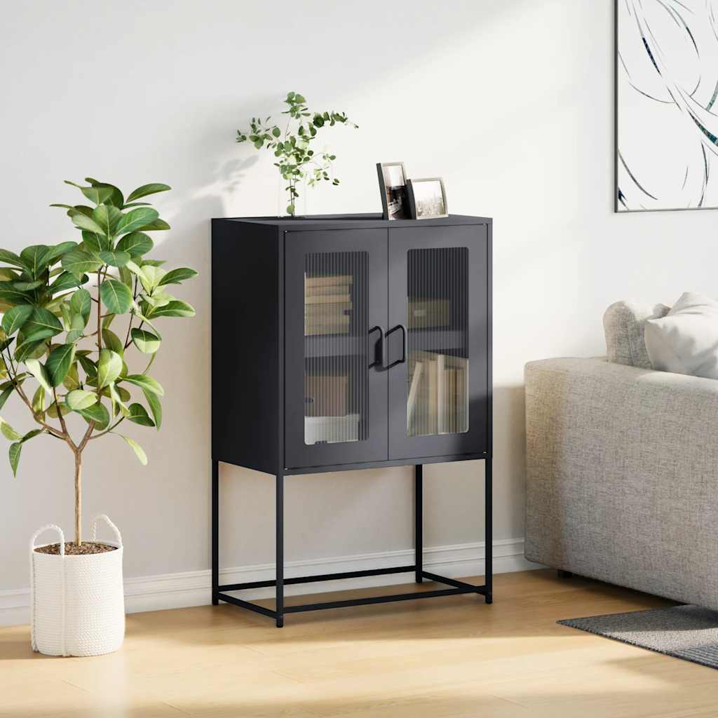 Highboard Ανθρακί 68x39x107 cm Χάλυβας