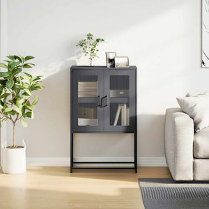 Highboard Ανθρακί 68x39x107 cm Χάλυβας