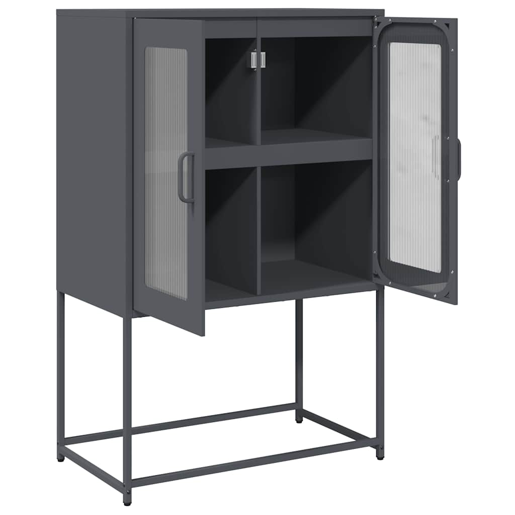Highboard Ανθρακί 68x39x107 cm Χάλυβας