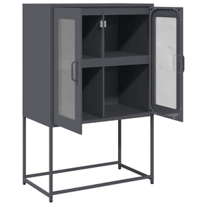 Highboard Ανθρακί 68x39x107 cm Χάλυβας